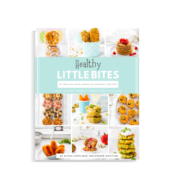 Healthy little bites book cover.