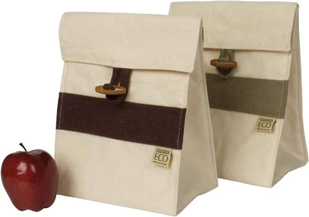 Equinox organic cotton lunch bags.