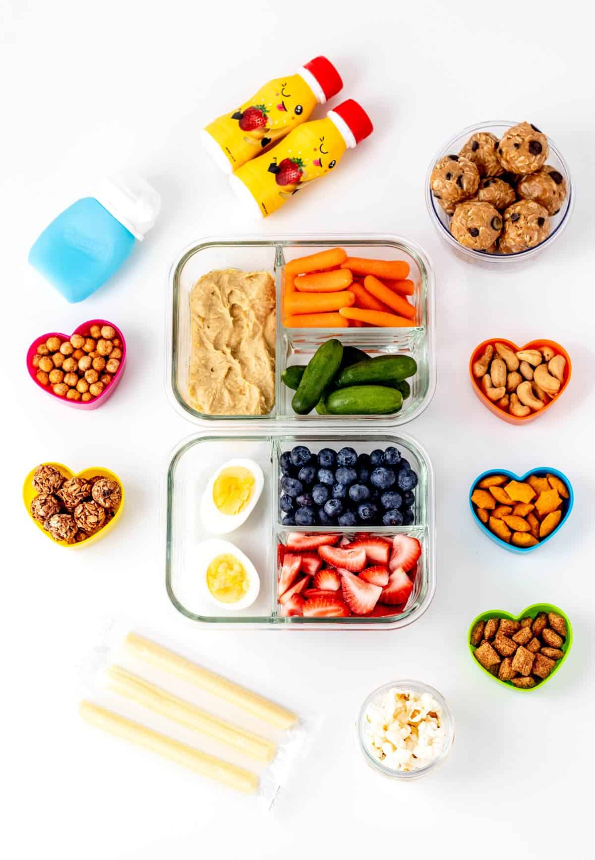 Healthy road trip snacks for kids to pack for a trip.