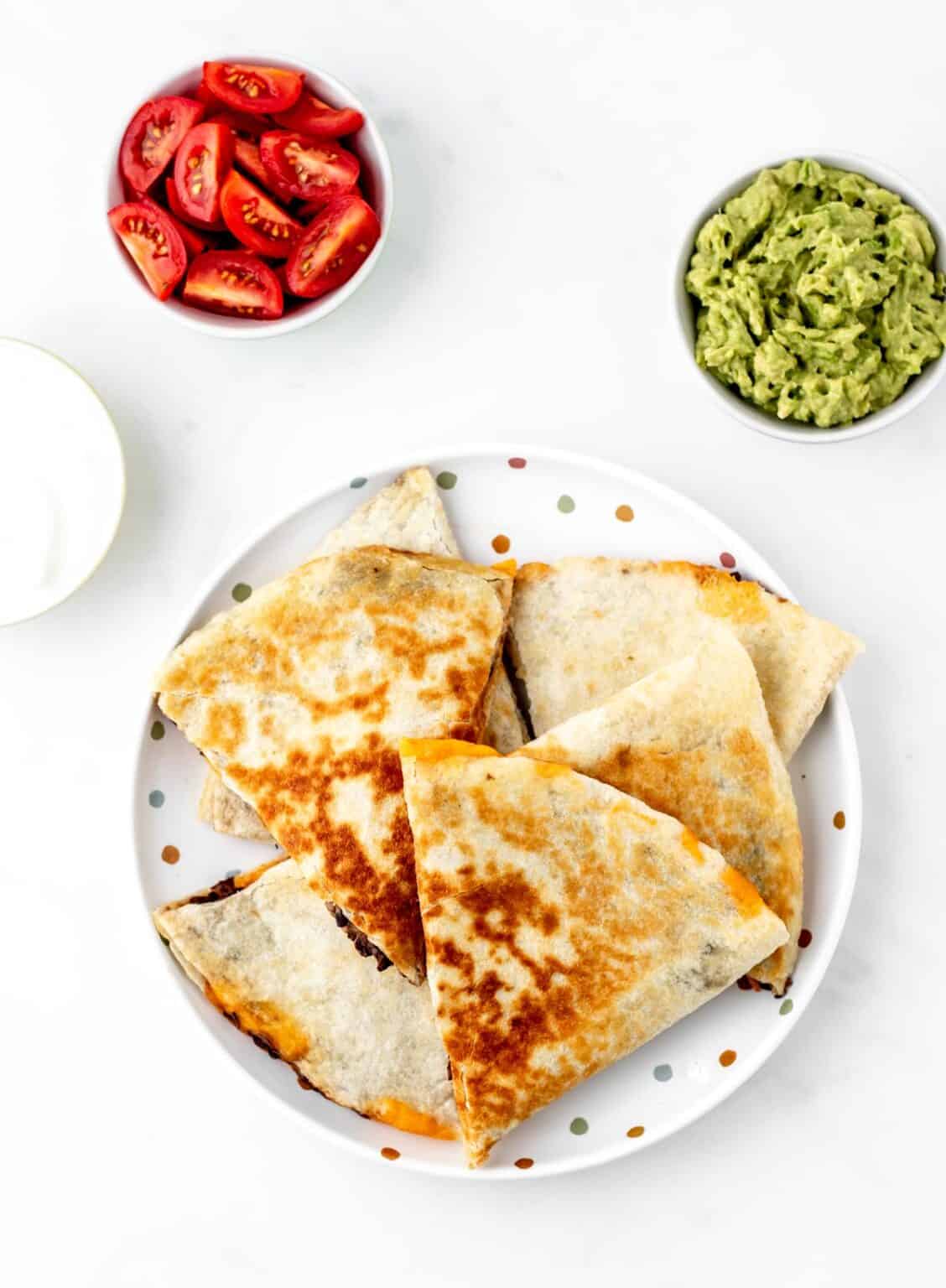 Black Bean and Cheese Quesadilla Perfect for BLW! Healthy Kids Recipes