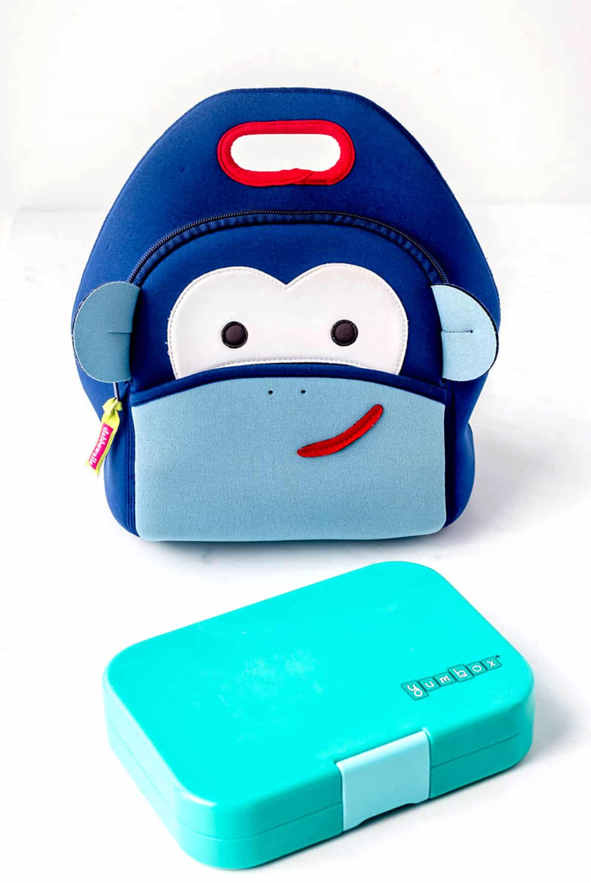 Thermal monkey lunch bag with lunch box.