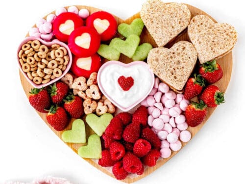 Heart Shaped Charcuterie Board for Kids
