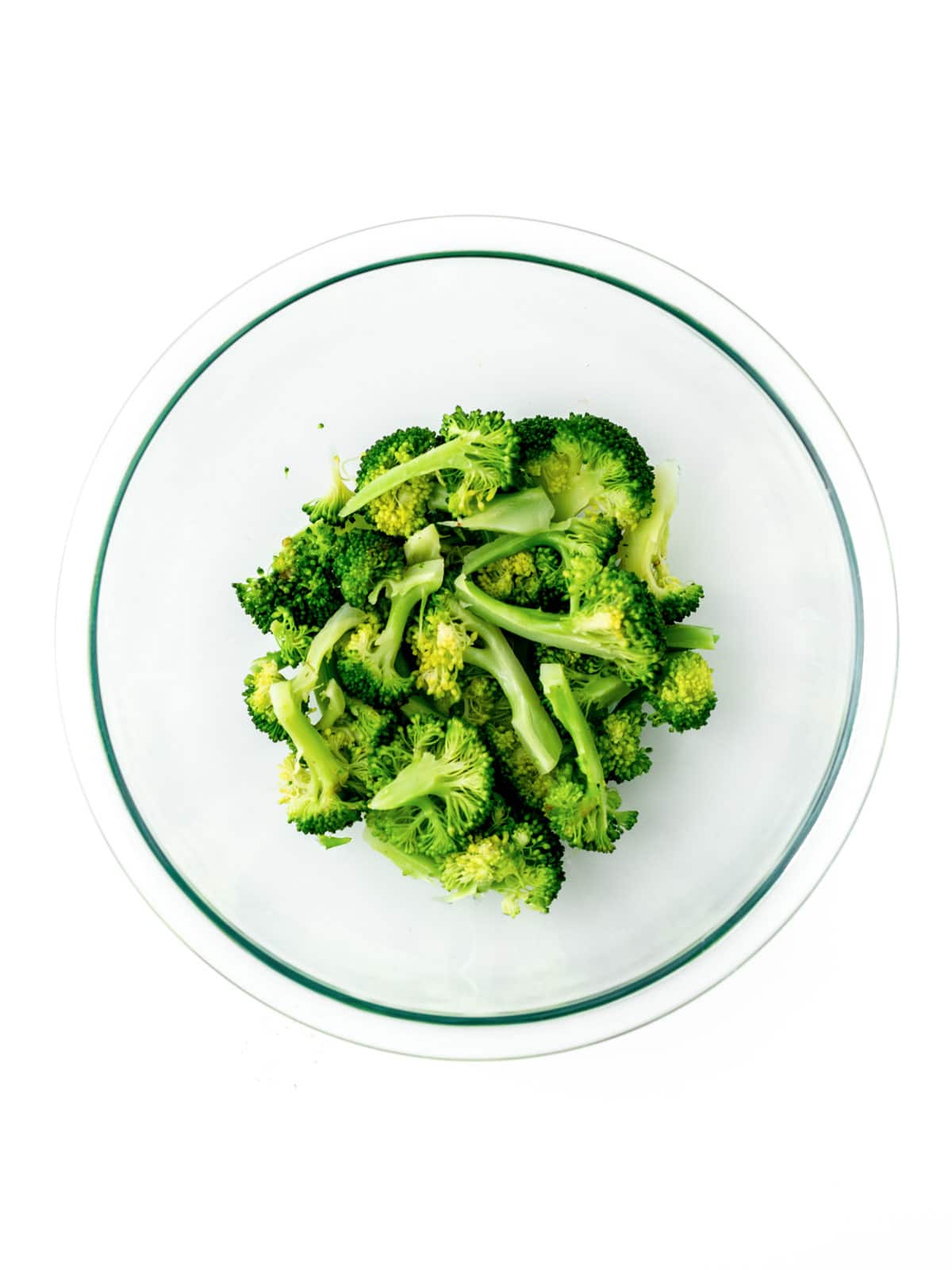 Steamed broccoli for the hidden veggie nuggets in a bowl.